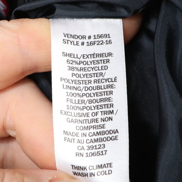 Northern Reflections Quilted Vest Lightweight Floral Red Black Full Zip Casual - Picture 5 of 7